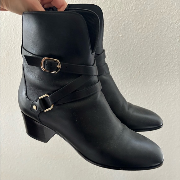 Jimmy Choo Harker Buckle Leather Ankle Boots - Picture 4 of 8